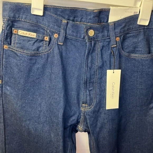 Men’s Calvin Klein Jeans standard straight size 32x32 new dark wash - Picture 6 of 9
